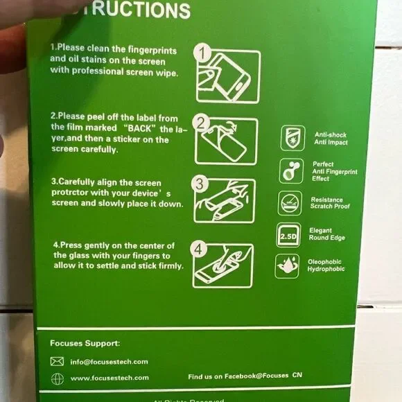 Focuses Eye Protection Tempered Glass Screen Protector - Picture 5 of 5